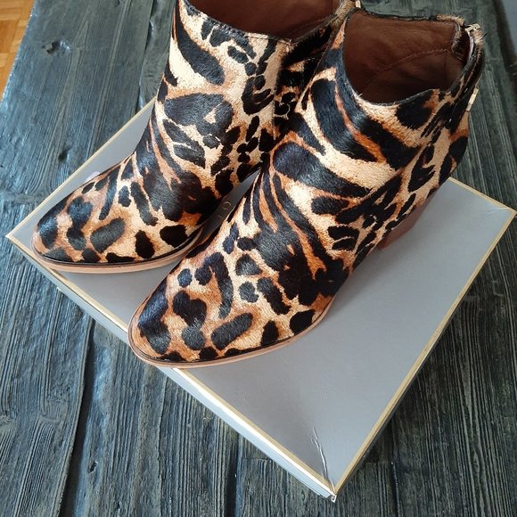 Louise Et Cie Women's Zeopard Leather Boots Sz 9M - Picture 2 of 9